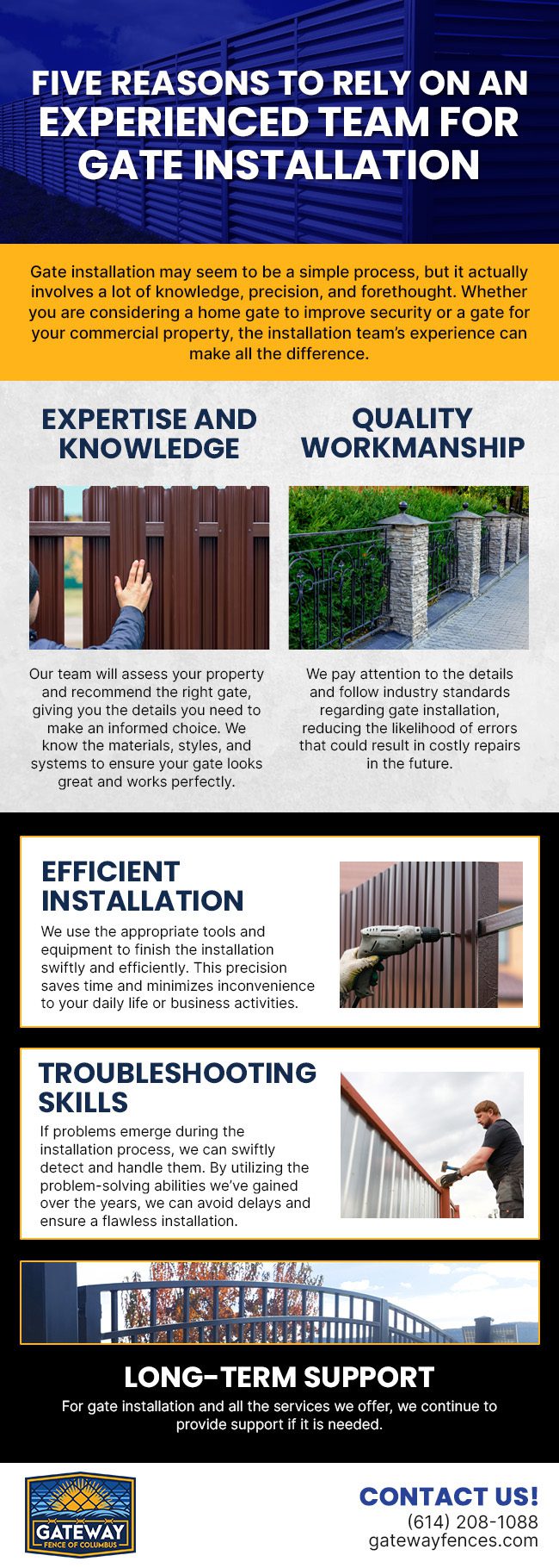Five Reasons to Rely on an Experienced Team for Gate Installation