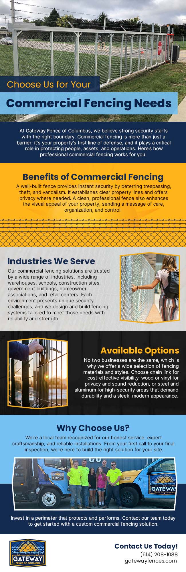 Choose Us for Your Commercial Fencing Needs